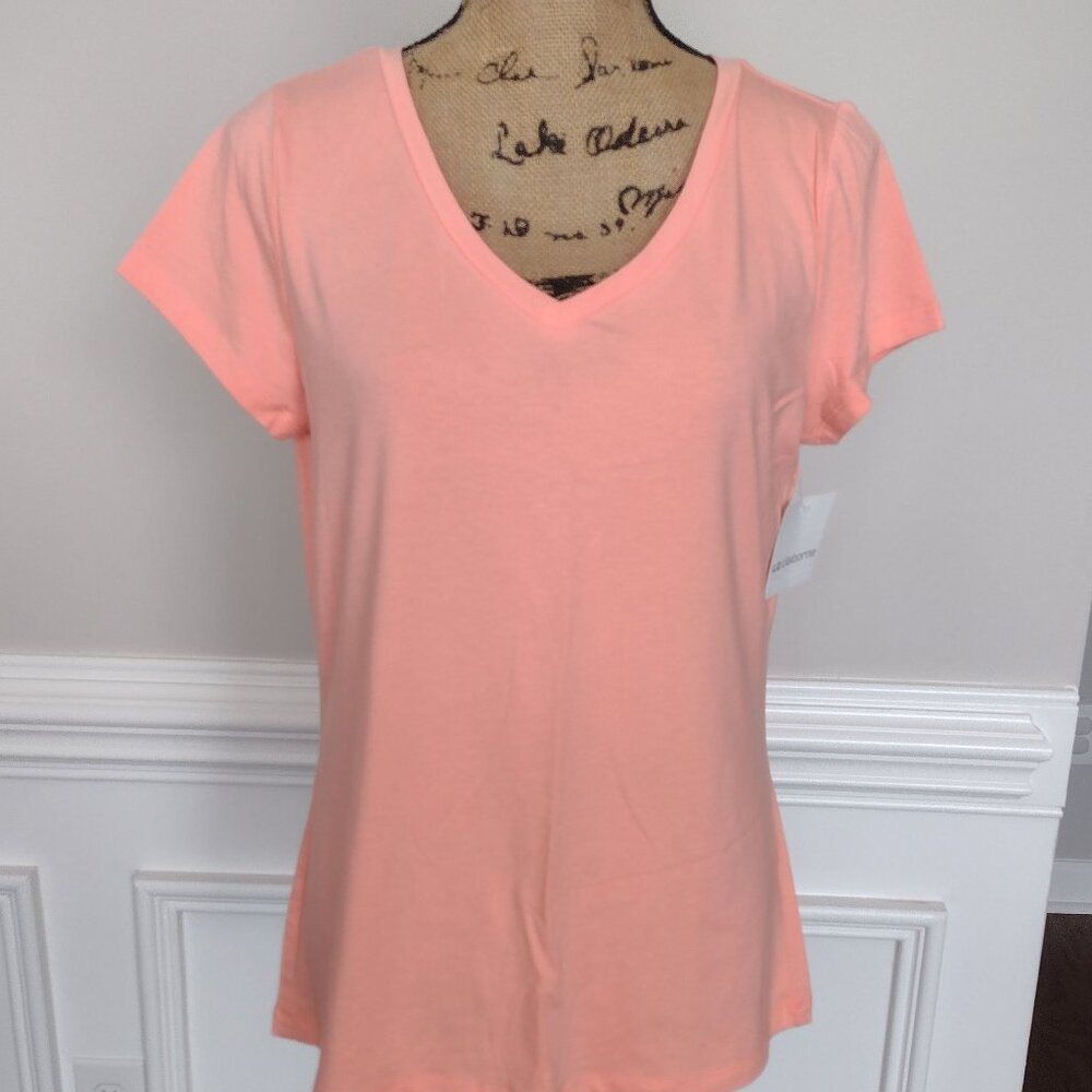 LIZ CLAIBORNE NWT Peach Pullover Top Medium